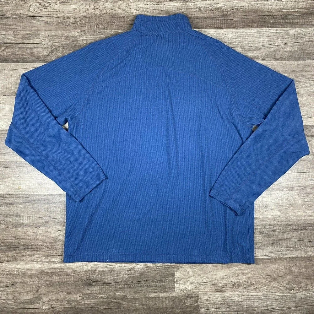 Vintage Nike ACG Fleece Pullover Shirt 1/4 Zip Mock Size Large Therma Fit Blue_8